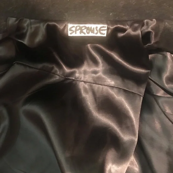 BlACK WOOL MOTORCYCLE JACKET: STEPHEN SPROUSE MUSEUM PIECE SIZE M - Picture 11 of 14